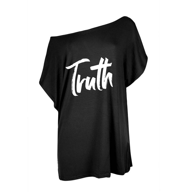 B.O.B. Gold Truth Women's Off The Shoulder Sweatshirt Half Sleeves