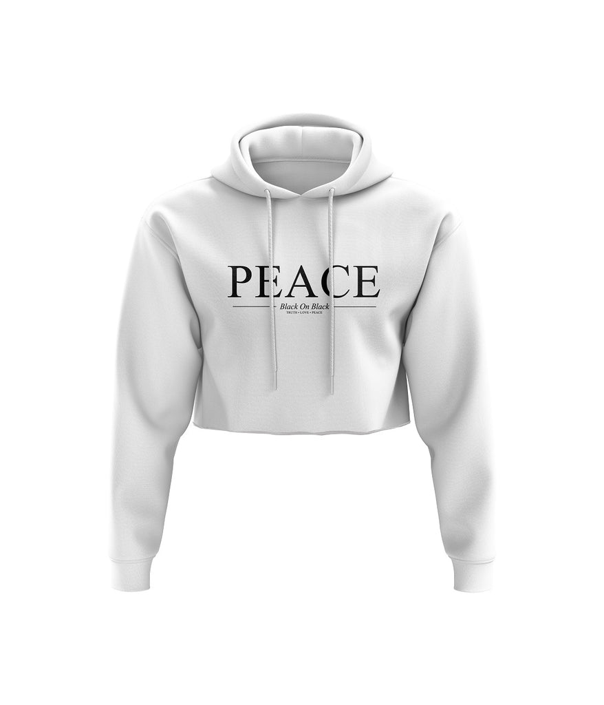 LONG SLEEVE HOODIE – Black On Black Peace